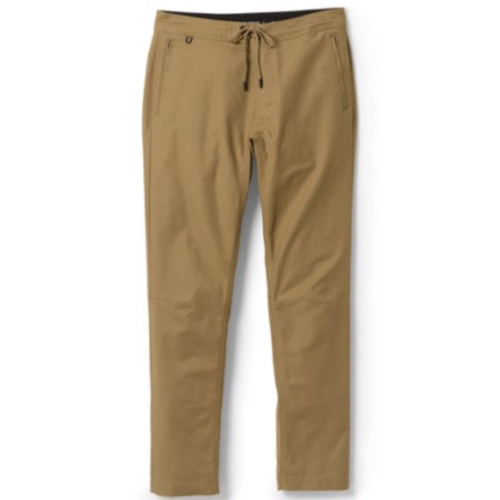 Roark Tan/Cream Gorpcore Breathable Fabric Drawstring Layover Traveler Pants